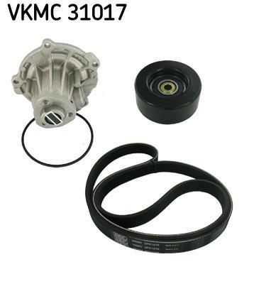 Bomba de agua + kit de correa poli V (Bomba de agua +  kit correas de accesorios) SKF ref. VKMC 31017